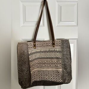 Myra Cowhide Patterned Tote Bag